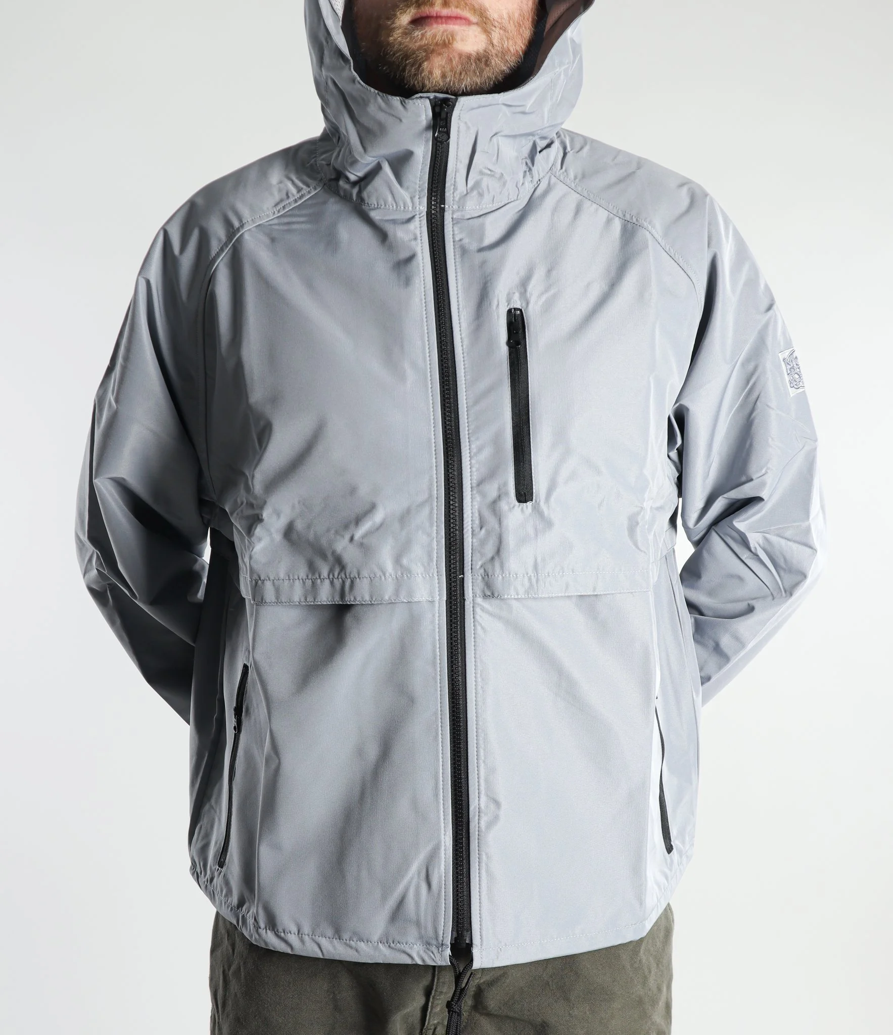 Lightweight Jacket- Battleship Gray MossTex- Hooded — Moss Brown & Co